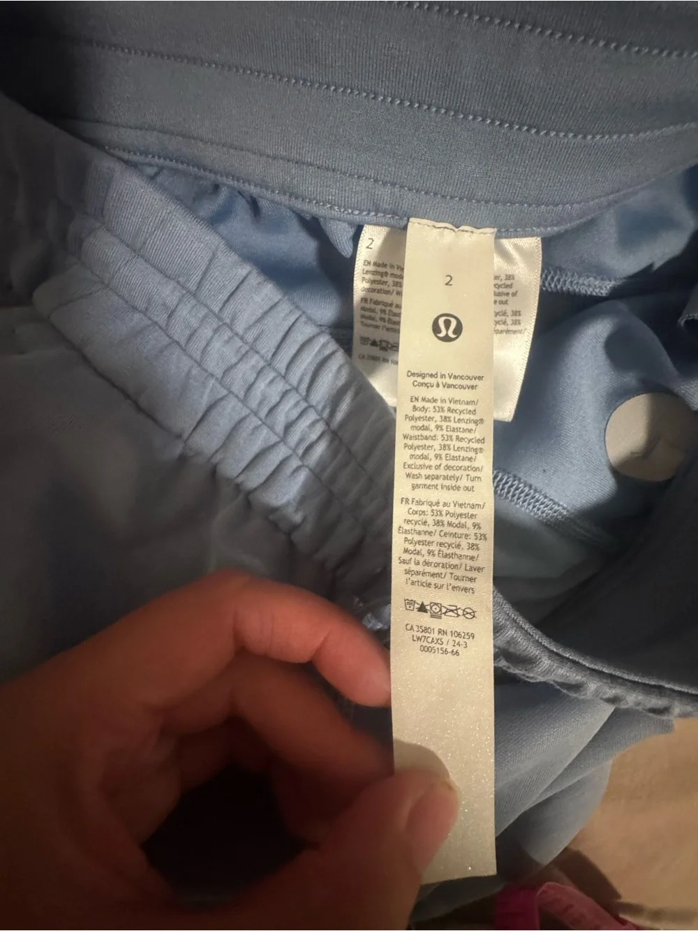 Lululemon Softstreme High Rise Shorts 4” Light Blue Size 2